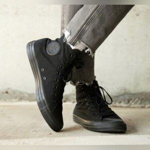 CONVERSE | Chuck Taylor All Star Mono Canvas High Top Black  men’s 4 / womans 6